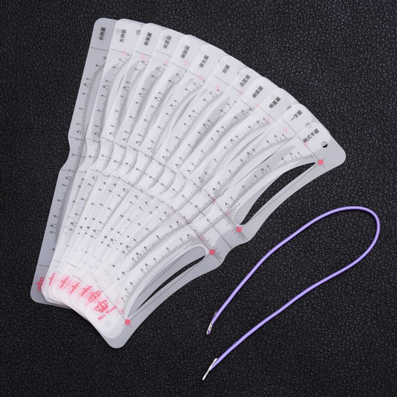 Description Picture 5 of itemWomen Eyebrow Stencils Kit 12 Pieces Eyebrow Shaping Tool Eyebrow Grooming Kit, Quick Thrush Tool