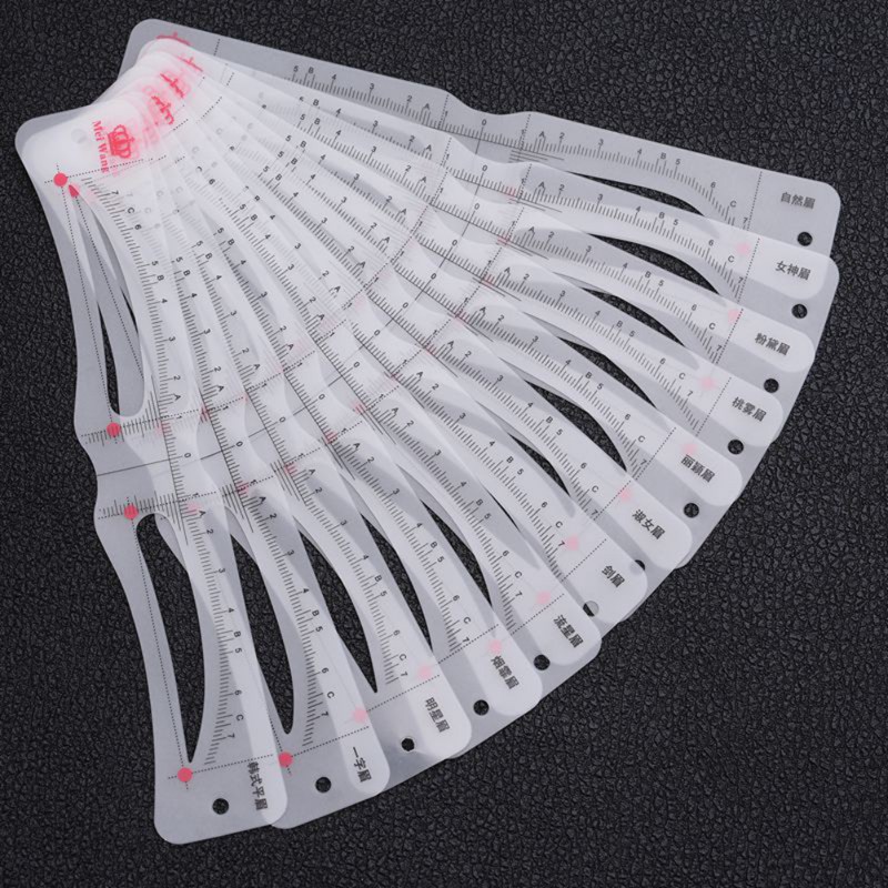 Description Picture 3 of itemWomen Eyebrow Stencils Kit 12 Pieces Eyebrow Shaping Tool Eyebrow Grooming Kit, Quick Thrush Tool