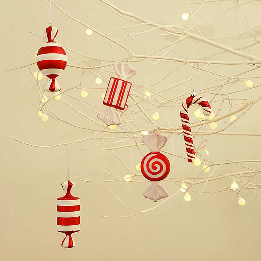 Description Picture 4 of itemChristmas Lollipop Candy Cane Pendant Xmas Tree Hanging Ball Ornaments Christmas Decorations for Home 2024 New Year Gift