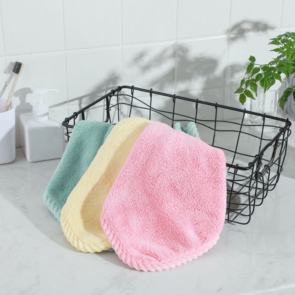 Description Picture 4 of itemCoral Fleece Bowknot Soft Hand Towels Quick Dry Hand Towel for Kitchen Thickened Microfiber Towel Absorbent Cleaning Rags